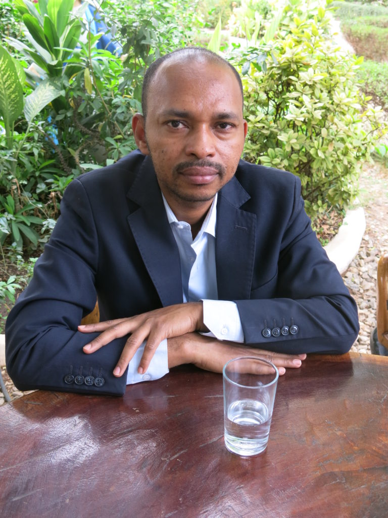 Tahirou Barry, the head of a Burkinabé political party that has submitted a draft law banning homosexuality.