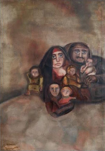 “La Famille De Portier,” George Bahgory, Oil on Canvas, 1956.