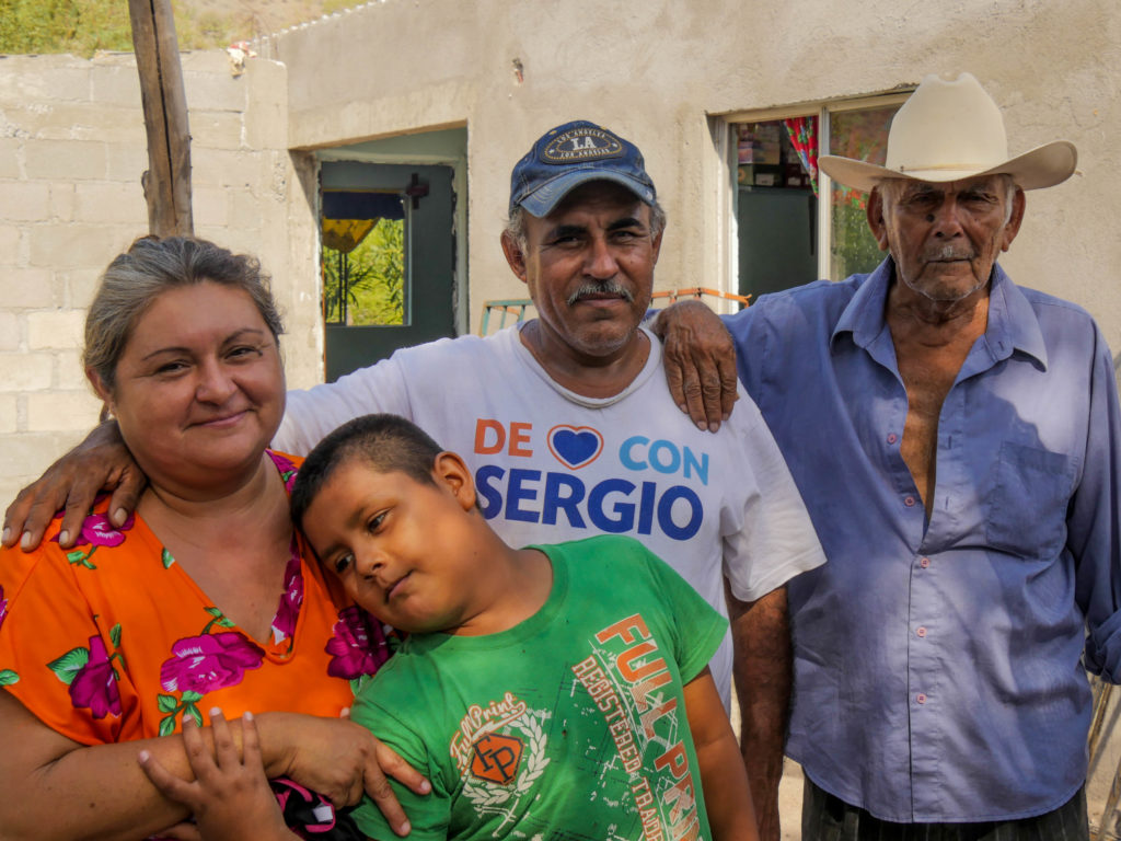 Esperanza, Miguel the younger and the elder, and the 90-year-old (ninety!) patriarch of the family.