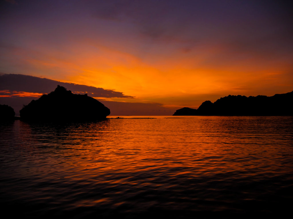 Sunrise on the water in Agua Verde.