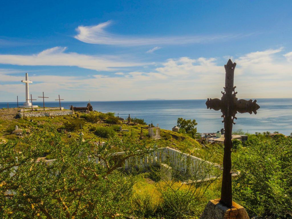 The cemetery in Santa Rosalía has a better view than any house in town. Most of the gravestones have names that reflect families who have worked the mines or fished here for over a century.
