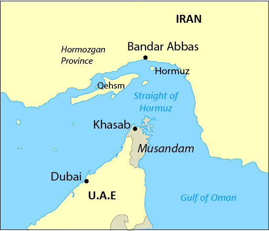 STE5 Map Oman straight of Hormuz