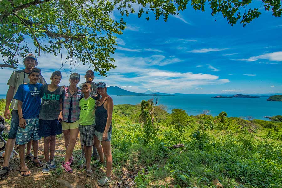 A group shot at the bench overlook: Jon, Tony, Nando, Jessica, Pepe, Josh, and Shannon. Photo by SV Prism.