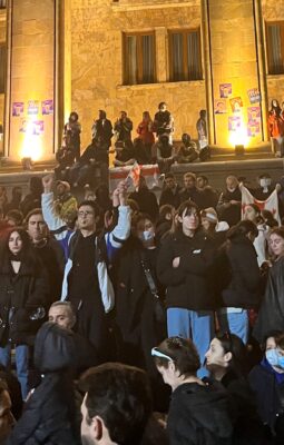 Energized Georgians confront the ruling party over a red line