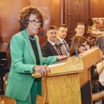 Rep. Maxine Waters speaks at David Mixner memorial